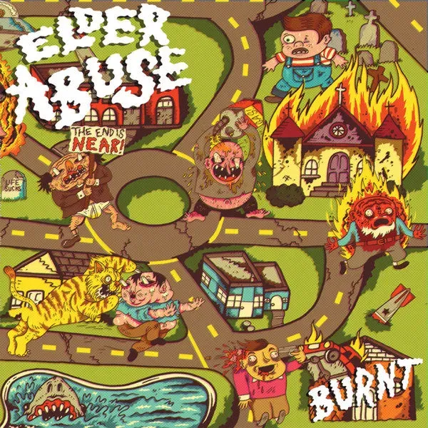 Elder Abuse Burnt LP svart brukt punk
