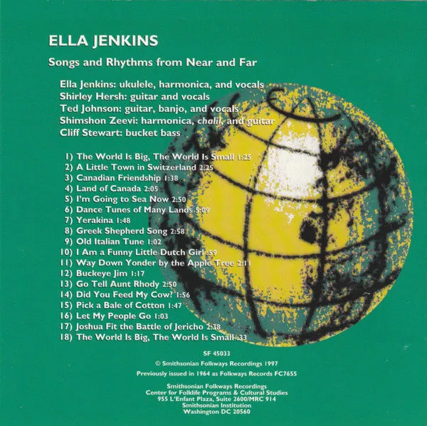 Ella Jenkins Songs And Rhythms CD album pedagogisk barn