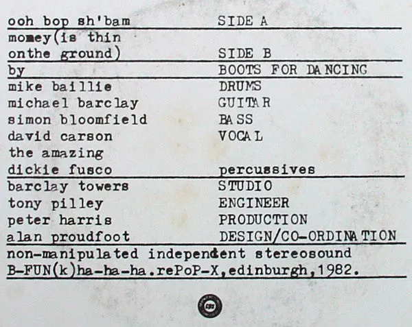 Boots For Dancing Ooh Bop Sh'Bam / Money 7-tommer brukt