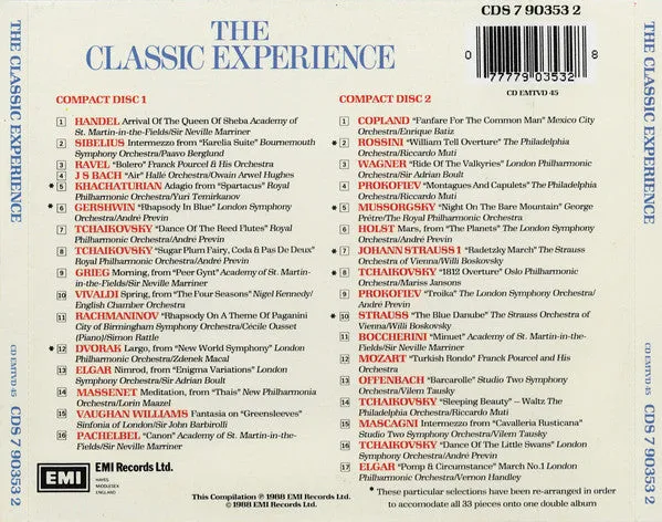 Various The Classic Experience 2xCD brukt klassisk