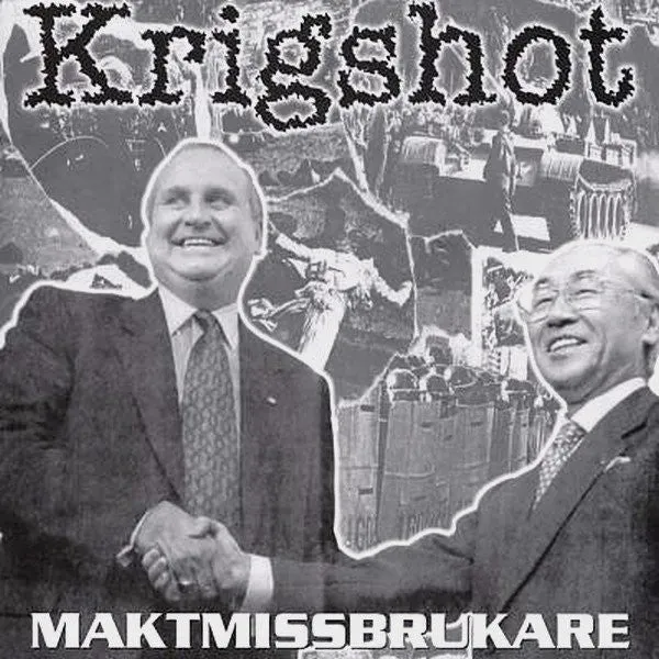 Krigshot Maktmissbrukare LP brukt hardcore-punk vinyl