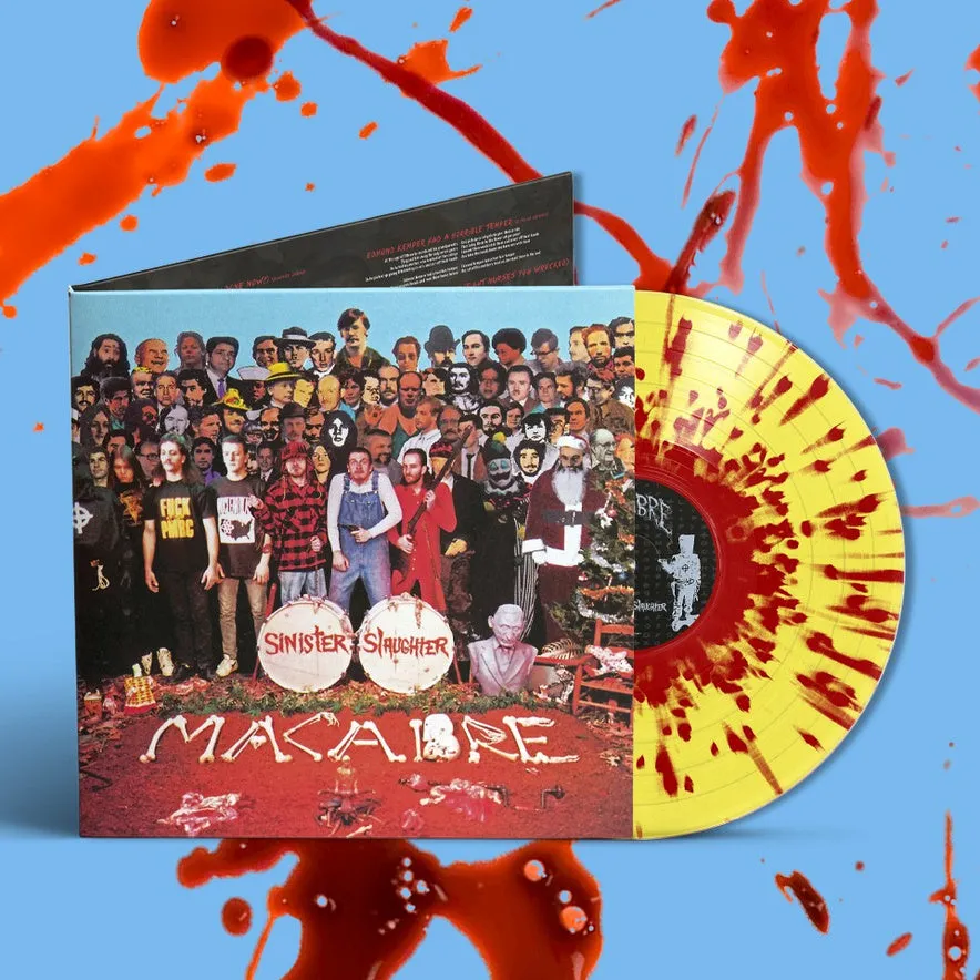 Macabre Sinister Slaughter LP yellow red splatter