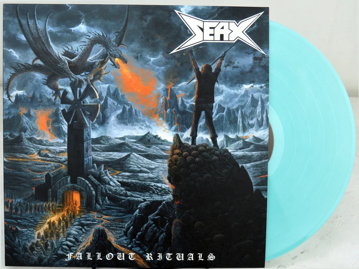 Seax Fallout Rituals LP blue smoke vinyl speed metal