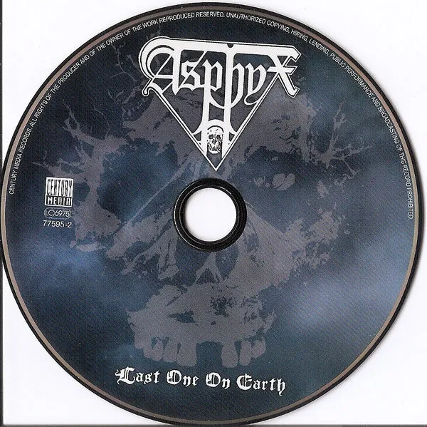 Asphyx Last One On Earth CD brukt death metal bonus