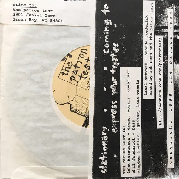 The Patron Test 7" vinyl singel brukt – hardcore