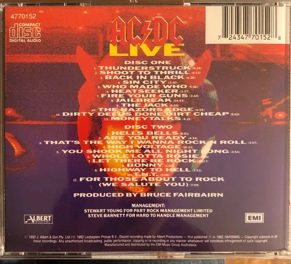 AC/DC Live dobbel-CD Special Collector's Edition hardrock