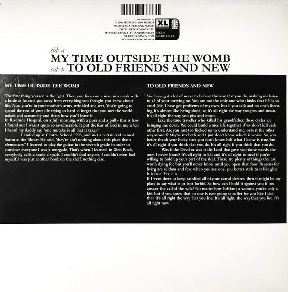 Titus Andronicus My Time Outside The Womb 7" vinyl brukt VG+