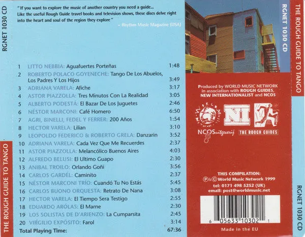 Rough Guide Tango samle-CD brukt 20 spor 1999