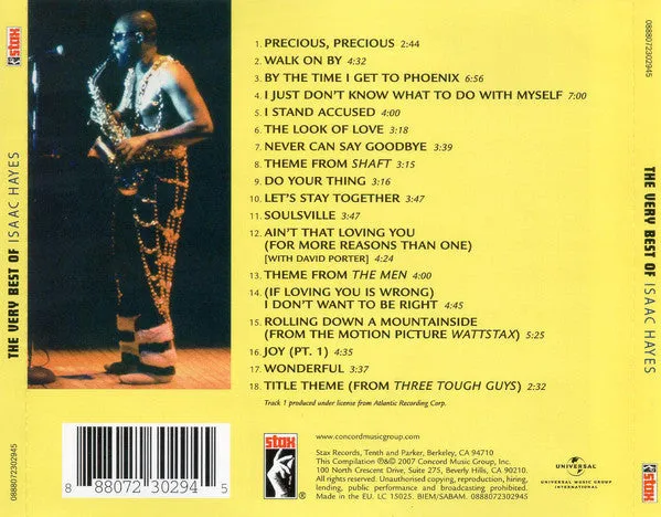 Isaac Hayes Very Best Of CD samleplate soul