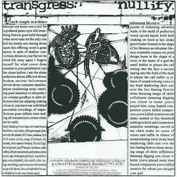 Dragbody Transgress Nullify 7" brukt uspilt hardcore