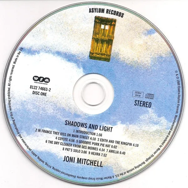 Joni Mitchell Shadows And Light 2xCD live brukt