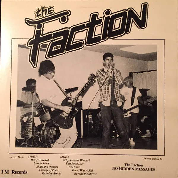 The Faction No Hidden Messages vinyl LP brukt skatepunk