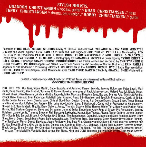Christiansen Stylish Nihilists CD brukt 2003 Revelation