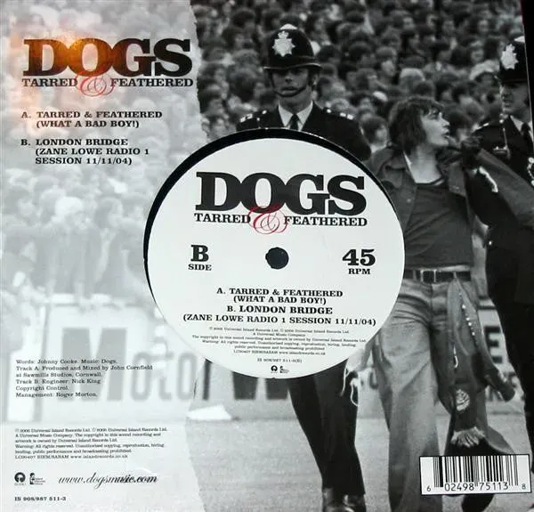 Dogs Tarred & Feathered 7" vinyl brukt britpop