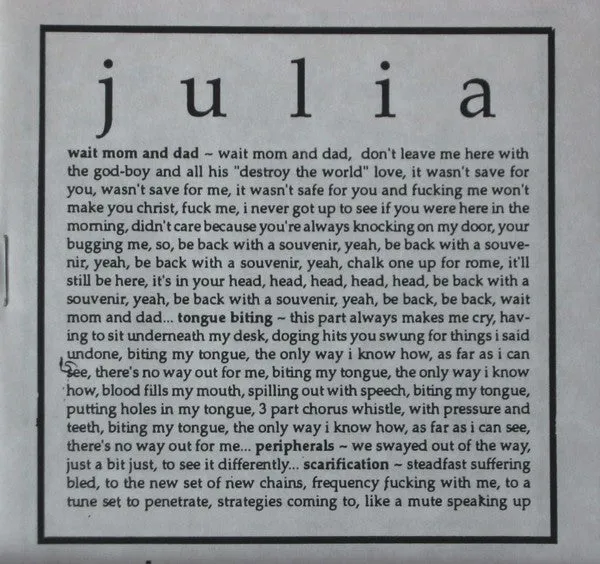Julia Julia CD brukt album hardcore-emo