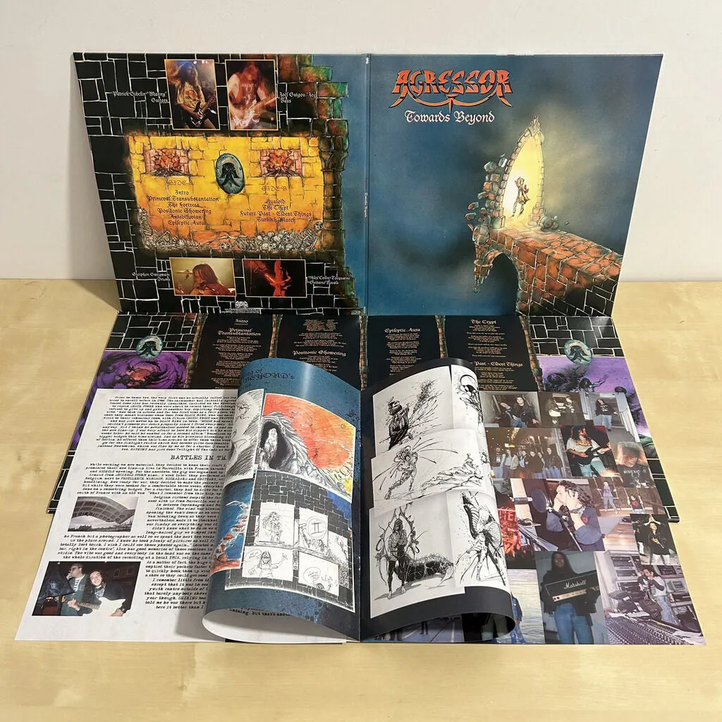 Agressor Towards Beyond LP vinyl swirl gatefold