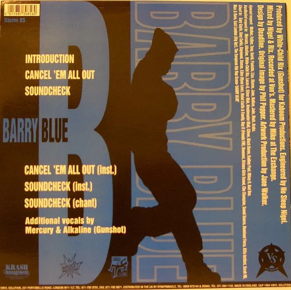 Barry Blue Cancel 'Em All Out 12" vinyl brukt britcore