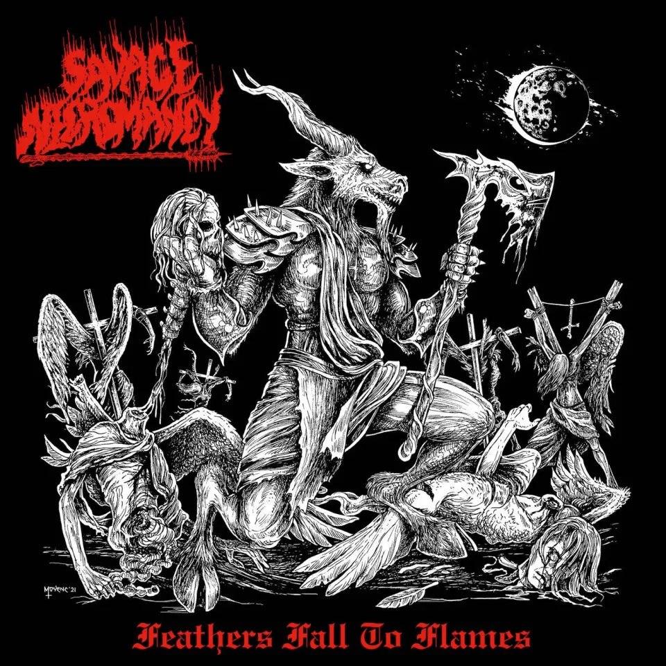 Savage Necromancy Feathers Fall To Flames LP vinyl black metal