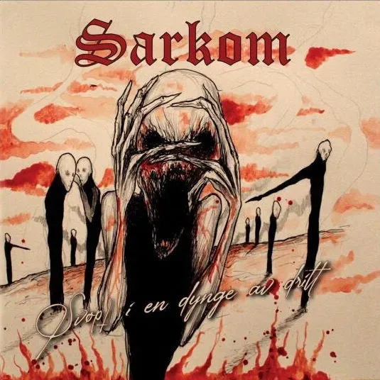 Sarkom Svøpt i en dynge av dritt t-skjorte + 7'' EP hvit vinyl