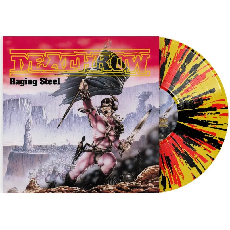 Deathrow Raging Steel LP splatter vinyl thrash metal