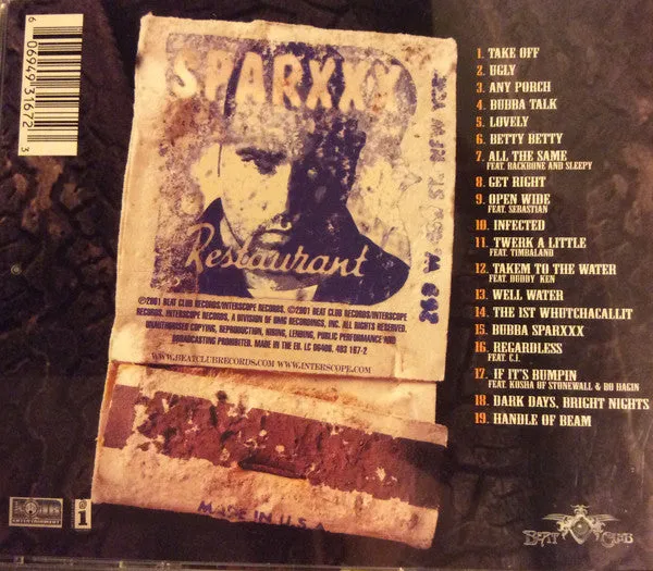 Bubba Sparxxx – Dark Days, Bright Nights CD album 2001