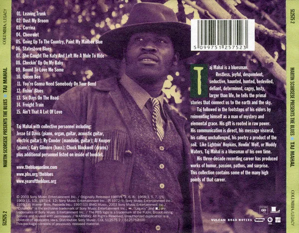 Taj Mahal Martin Scorsese Blues CD brukt samling