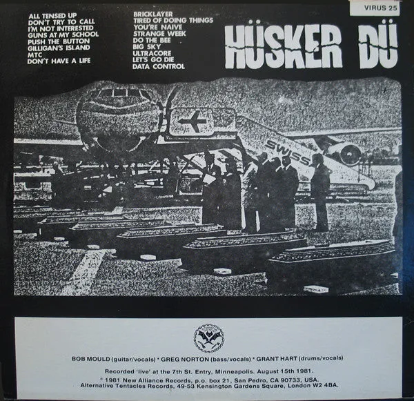 Hösker Dü Land Speed Record LP brukt live hardcore