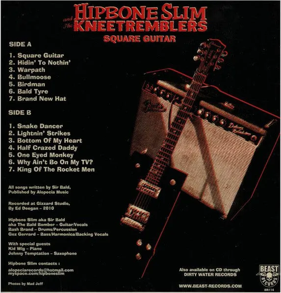 Hipbone Slim Square Guitar LP vinyl brukt garasjerock