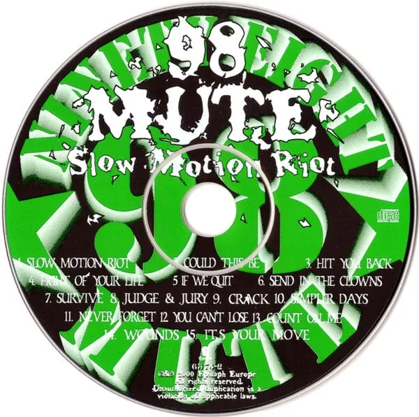 98 Mute Slow Motion Riot CD brukt punk-album