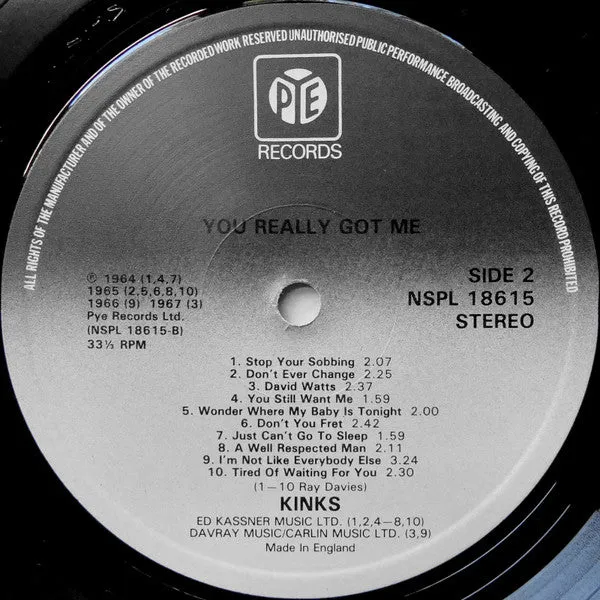 The Kinks You Really Got Me NSPL 18615 brukt LP samling