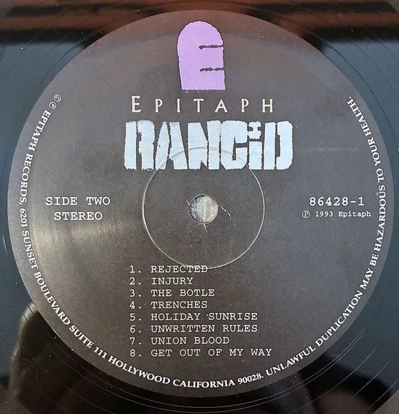 Rancid Rancid LP brukt 1993 punk førstepress