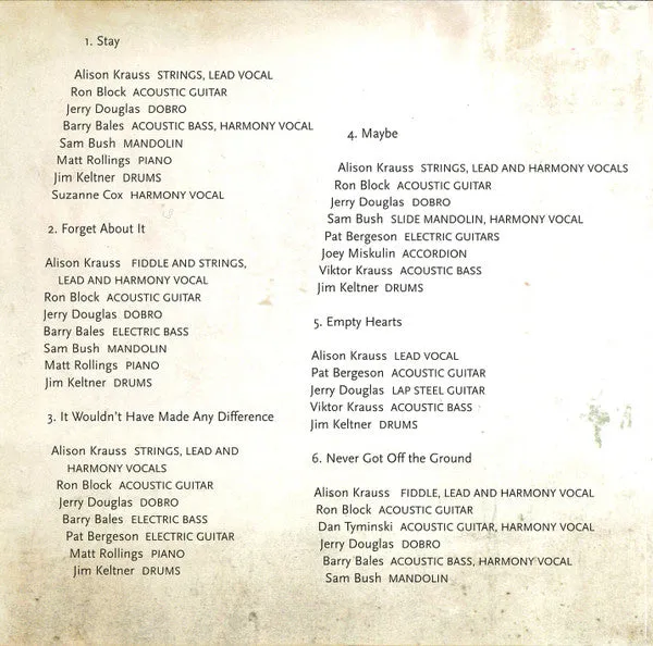 Alison Krauss Forget About It CD brukt country