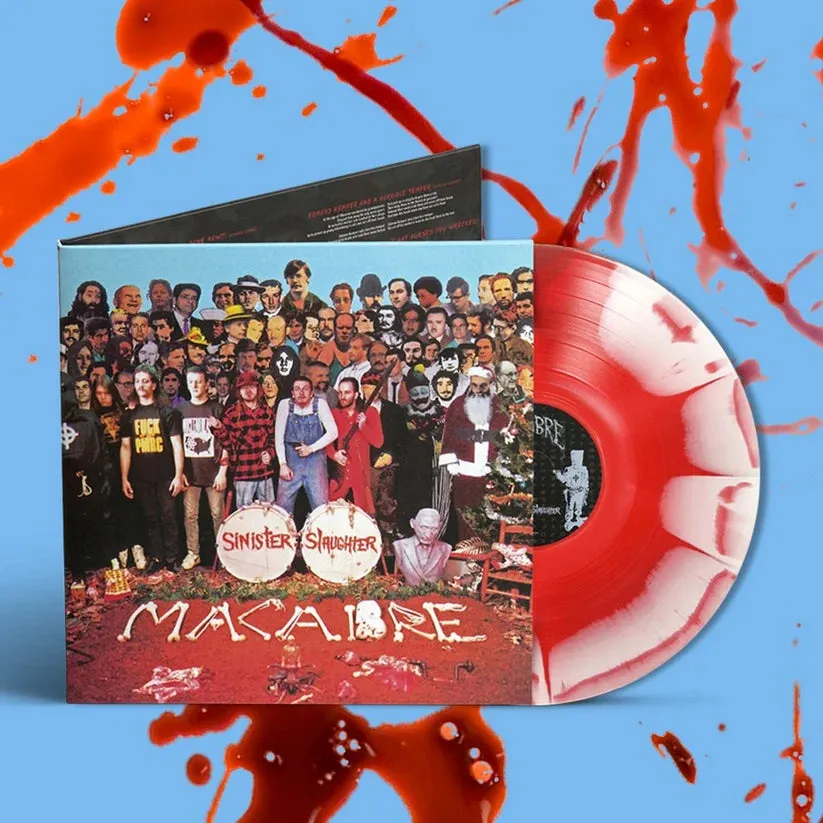 MACABRE Sinister Slaughter LP rød/hvit splatter