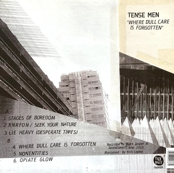 Tense Men Where Dull Care LP brukt post-punk