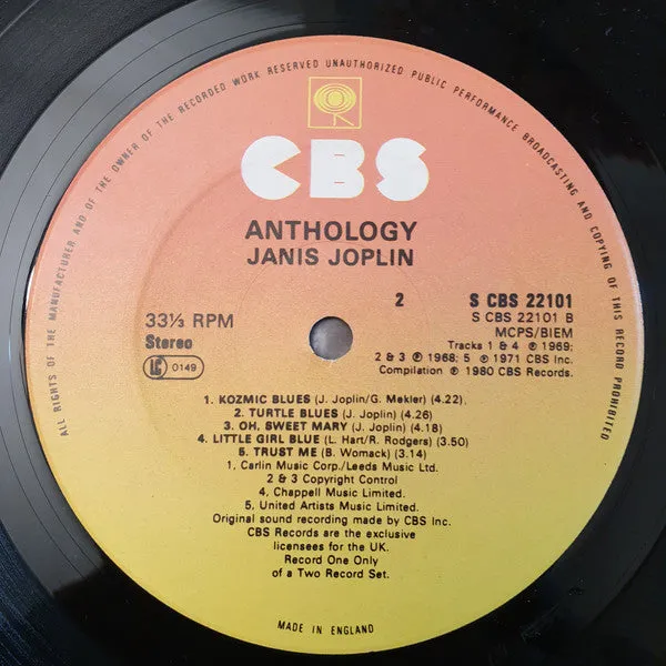 Janis Joplin Anthology 2xLP samling gatefold brukt
