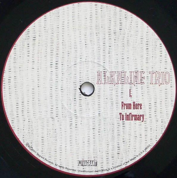 Alkaline Trio From Here To Infirmary LP vinyl brukt