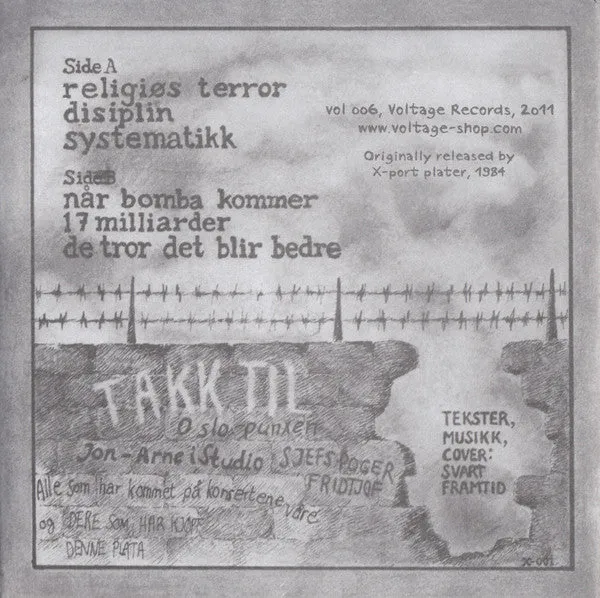 Svart Framtid 1984 VOL 006 EP 7" brukt punk