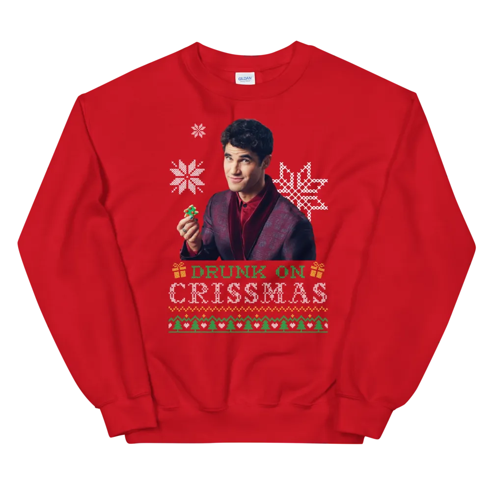 Darren Criss crewneck genser svart bomull