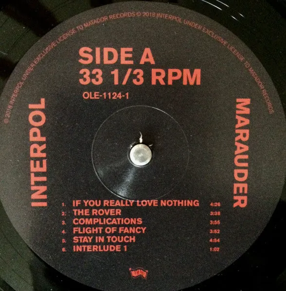 Interpol Marauder LP vinylplate brukt alternativ rock
