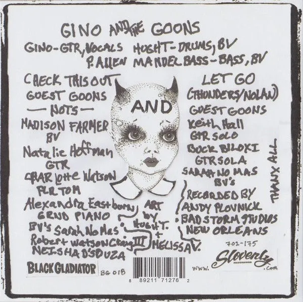 Gino And The Goons Check This Out 7" gul vinyl brukt