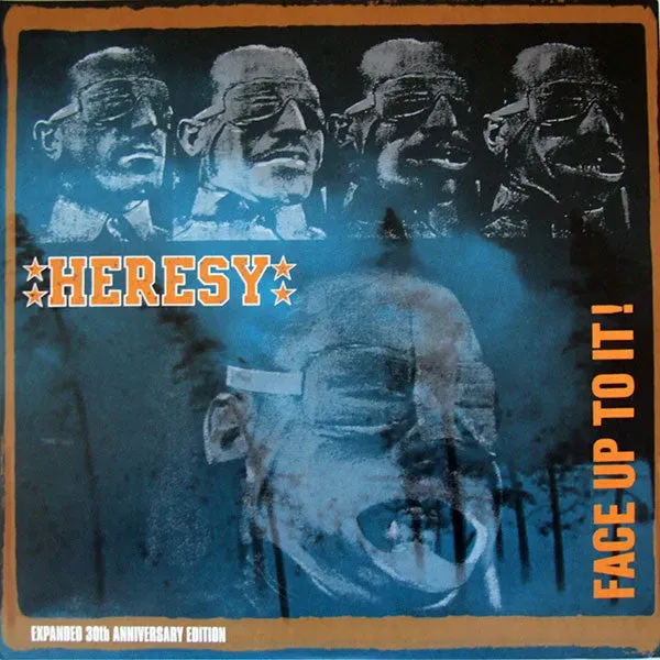 Heresy Face Up To It! Expanded 30th Anniversary vinyl blå/oransje