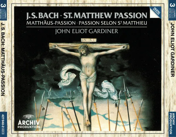 Bach Gardiner Matteuspasjonen 3xCD boks brukt barokk