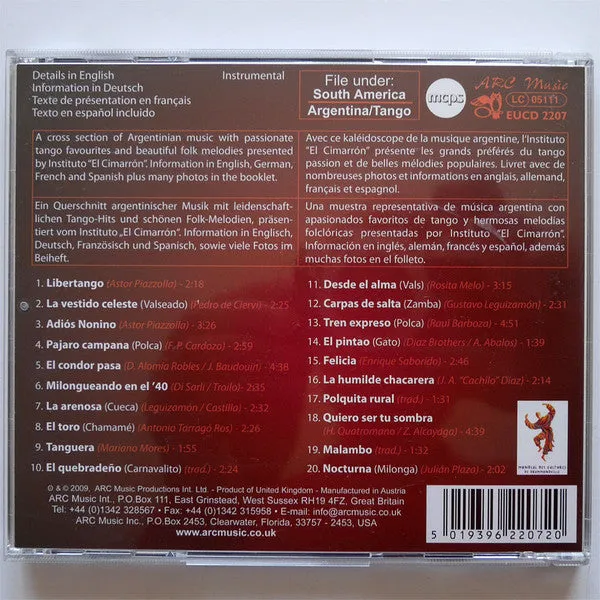 Instituto el Cimarron Folk Music Tangos CD brukt ARC