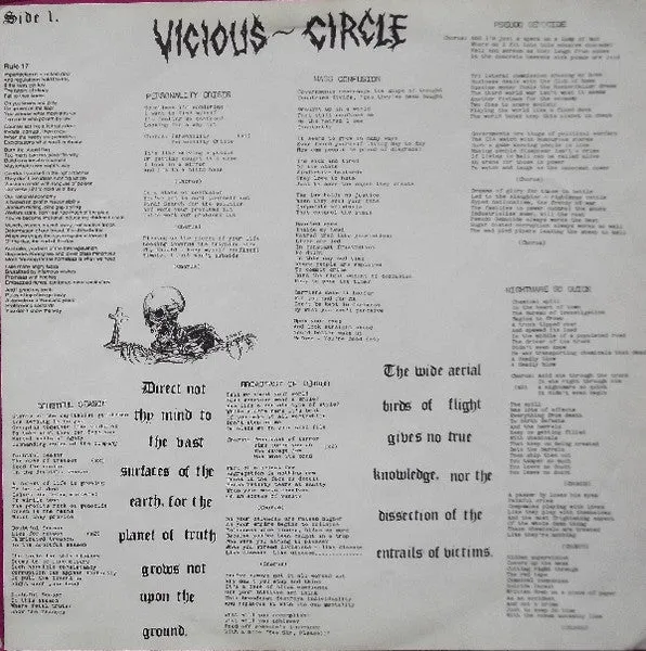 Vicious Circle Rhyme With Reason LP vinyl brukt 1987