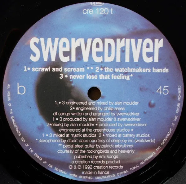 Swervedriver Never Lose That Feeling 12" brukt shoegaze