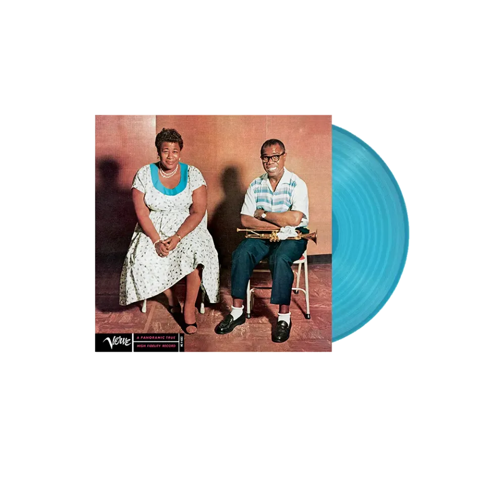 Verve Ella And Louis Ella Fitzgerald Armstrong blå vinyl LP