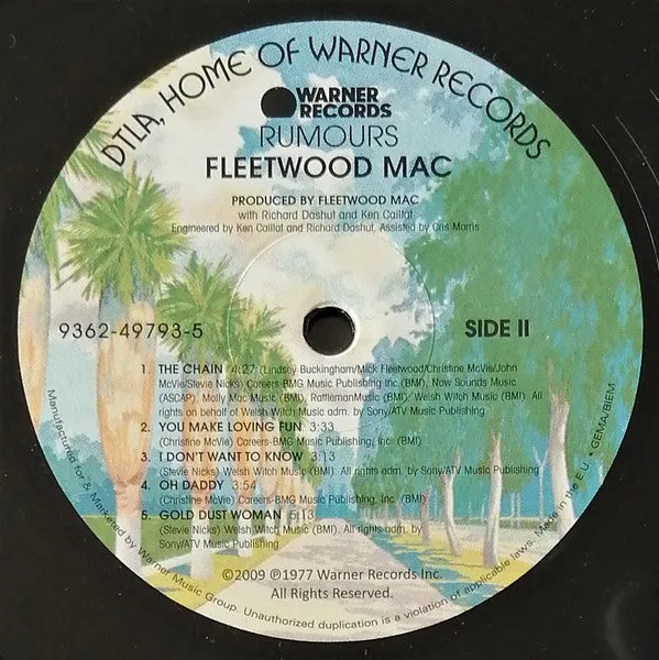 Fleetwood Mac Rumours LP vinylplate classic rock