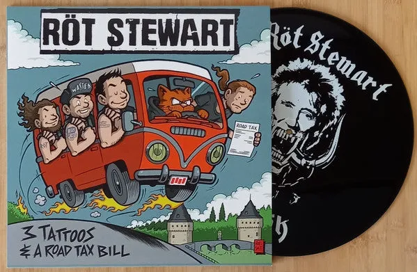 Röt Stewart 3 Tattoos & A Road Tax Bill vinylplate brukt punk