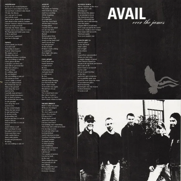 Avail Over The James LP vinyl brukt punk