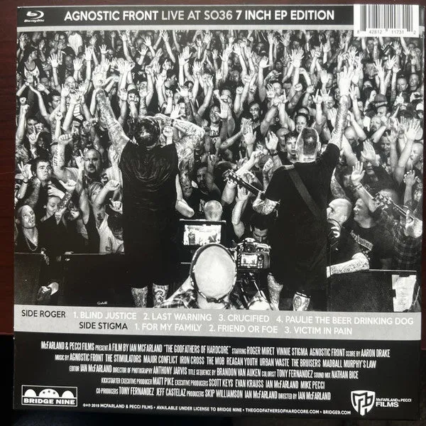 Agnostic Front Live At SO36 Blu-ray + 7" brukt